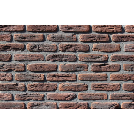 Облицовочная плитка Loft Brick МФ 50 Карбон 190x50 мм темно-красный