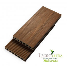 Террасная доска LEGRO ULTRA NATURALE Teak 3D-эффект покраски дерево-полимерная композитная доска для террасы, дорожек коричневая