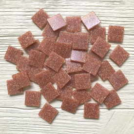 Стеклянная мозаика Eco-Mosaic 20х20 мм 33х33 см темно-коралловая (20L87)