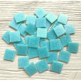 Скляна мозаїка Eco-Mosaic 20х20 мм 33х33 см бірюзова (20L62)