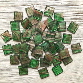 Стеклянная мозаика Eco-Mosaic 20х20 мм 33х33 см зеленая (20Z24)