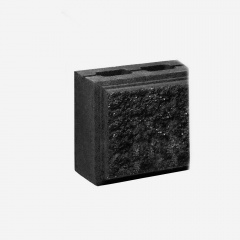 Блок Західтрансбуд Колотий камінь половинка односторонній 190х90х90 мм графіт Херсон