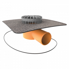 Терасна воронка TOPWET TWTЕ 75 BIT V з привареним фартухом з элекстроподогревом