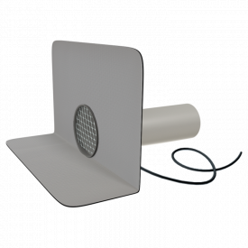 Кругла парапетна воронка TOPWET TWCЕ 110 PVC з привареним фартухом з ПВХ-мембрани з електропідігрівом