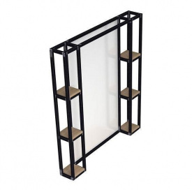 Настенный подсвечник с зеркалом в стиле LOFT (Lamp-53)