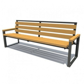 Скамейка парковая стиле LOFT (Street Bench - 49)