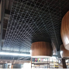 Діагональне алюмінієва грільято 150х150 чорне повний комплект