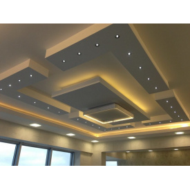 Монтаж фигурного и многоуровневого потолка