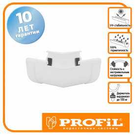 Угол внутренний Profil 130 белый W 135 градус