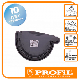 Заглушка желоба левая Profil L 90 графитовая