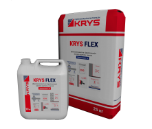 Эластичная универсальная полимерцементная гидроизоляция KRYS Flex 35 кг на 10-12 кв.м.