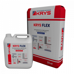 Эластичная универсальная полимерцементная гидроизоляция KRYS Flex 35 кг на 10-12 кв.м. Полтава