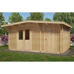 Беседка деревянная из профилированного бруса с закрытой комнатой 5х3 Виноградов