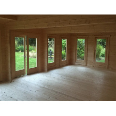 Альтанка дерев'яна з профільованого бруса з закритою кімнатою 8х5 Ковель