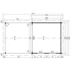 Альтанка дерев'яна з профільованого бруса з закритою кімнатою 3х3 Чугуїв