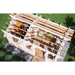 Беседка деревянная из профилированного бруса 5,2x3,2 Черкассы