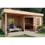 Альтанка дерев'яна з профільованого бруса з закритою кімнатою 6х3 Михайлівка