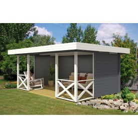 Беседка деревянная из профилированного бруса 5,6х4,1