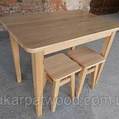 Обеденный комплект стол +4табурета 1000x650мм