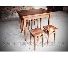 Обеденный комплект стол +4табурета 900x600мм