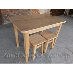 Обеденный комплект стол +4табурета 1000x650мм Кременец