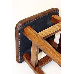 Табурет обеденный с мягким верхом тонированный 45x30x30 см