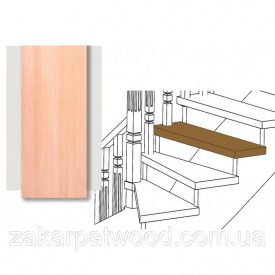 Підсходина цільна бук 800х200х20 мм