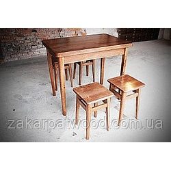 Обеденный комплект стол +4табурета 900x600мм
