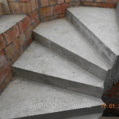 Заливка монолитных железобетонных винтовых лестниц