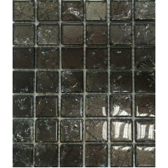 Стеклянная мозаика Керамик Полесье Gretta Brown колотое стекло 300х300 мм Хмельницкий