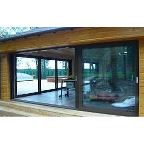 Раздвижные двери из алюминия с покраской от завода в Киеве, изготовление и монтаж