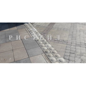 Тактильна плитка Стопер бетонна 200х200х80 мм сіра