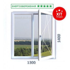 Фото - Окно из 7-камерного профиля WDS Ultra7 1300x1400 мм с двухкамерным энергосберегающим стеклопакетом Окно из 7-камерного профиля WDS Ultra7 1300x1400 мм с двухкамерным энергосберегающим стеклопакетом