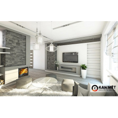 Каминная топка KAWMET W4 с правым боковым стеклом 14,5 кВт 700x540x420 мм Ивано-Франковск