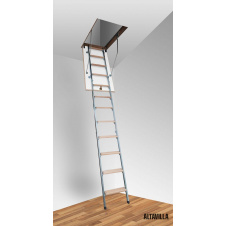 Фото - Чердачная лестница Altavilla Faggio Cold Metal 4S 80x60 (h-265) Чердачная лестница Altavilla Faggio Cold Metal 4S 80x60 (h-265)