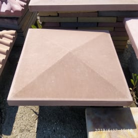 Кришка на стовп сіра 515*515*75 мм сіра