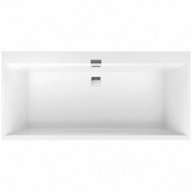 SQUARO EDGE 12 ванна 180x80 см з ніжками і зливом-переливом white alpin