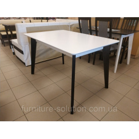 Дерев'яний стіл Мілан 120х80 см прямокутний розкладний венге білий