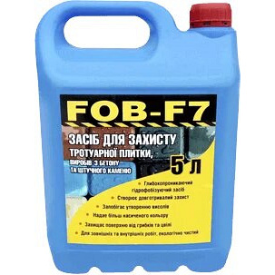 Гидрофобизатор водооталкивающая пропитка FOB-F7 для тротуарной плитки, бетона, камня, кирпича 2,5 л