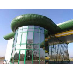 Засклення фасаду алюмінієм марки Aluron (Польща) з фарбуванням, фасадне скління Київ