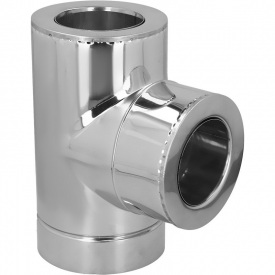 Трійник 90 ТЕРМО 150х220 нерж-нерж з вермикулітом