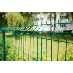 Секция ограждения Сетка Запад 5/5 мм 1,53/2,5 м с ПП зеленая Вараш