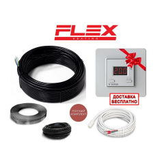Электрический кабель для теплого пола Flex 0,5 м2- 0,6 м2- 87,5 Вт 5 м с Terneo SТ Премиум (Р) KIT 6601 Чернигов