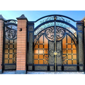 Ворота ковані розпашні в східному стилі презентабельні Legran