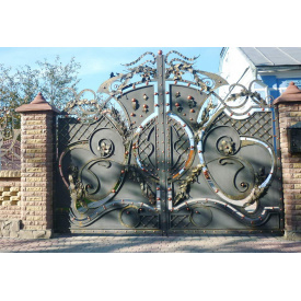 Ворота ковані з хвірткою і замком Legran