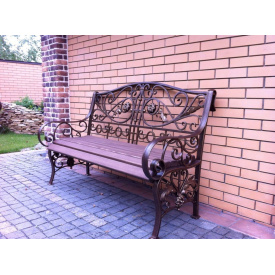 Кована лавочка Legran коричнева 180см