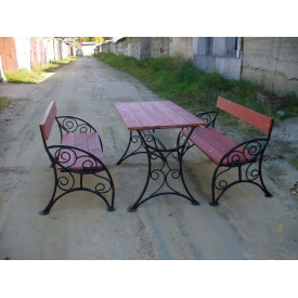 Садовый комплект кованый деревянный Legran