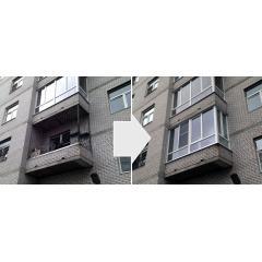 Балкон П-подібний Prime Plast 2850х1450х850 мм Київ