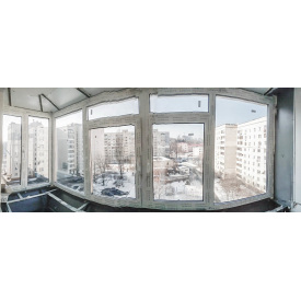 Балкон Г-образный Rehau 2800х1450х850 мм