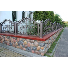 Забор кованый овальный серебристый Legran